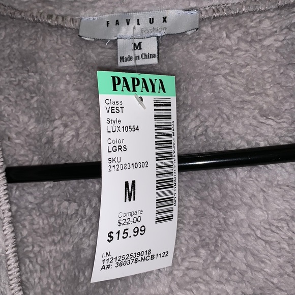 Papaya Faux Fur Suede Vest - Picture 3 of 3